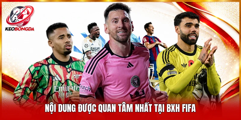 Nội dung được quan tâm nhất tại BXH FIFA